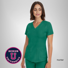 Healing Hands Women's Monica V-Neck Solid Scrub Top 12