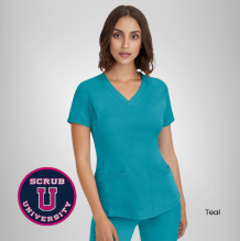 Healing Hands Women's Monica V-Neck Solid Scrub Top 5