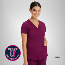 Healing Hands Women's Monica V-Neck Solid Scrub Top 3