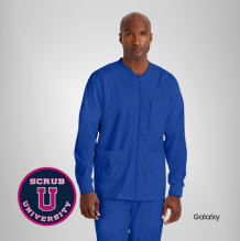 Grey's Anatomy By Barco React 5-Pocket Crewneck Warmup Scrub Jacket 18