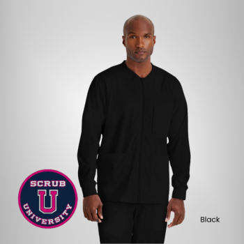 Grey's Anatomy By Barco React 5-Pocket Crewneck Warmup Scrub Jacket