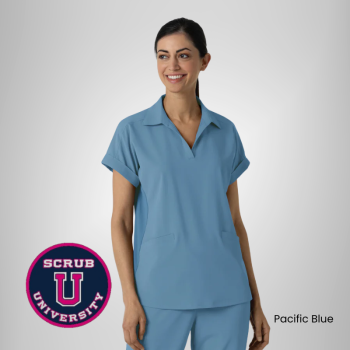 Wink Women's Renew Flex-N-Reach Collar Scrub Top