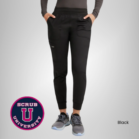 Cherokee Revolution Women's Mid Rise Jogger Scrub Pant 1