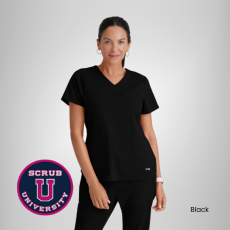 Emma 4-Pocket V-Neck Scrub Top 1